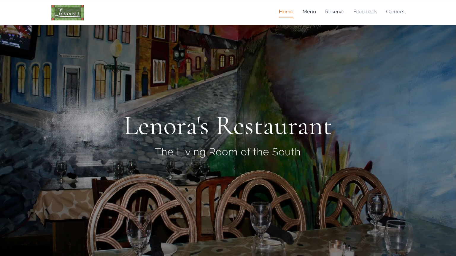 Screenshot of Lenoras Restaurant